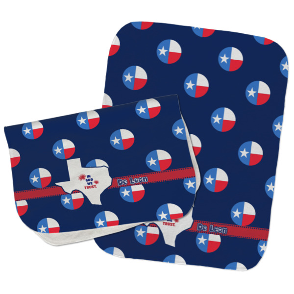Custom Design - Two Rectangle Burp Cloths - Open & Folded