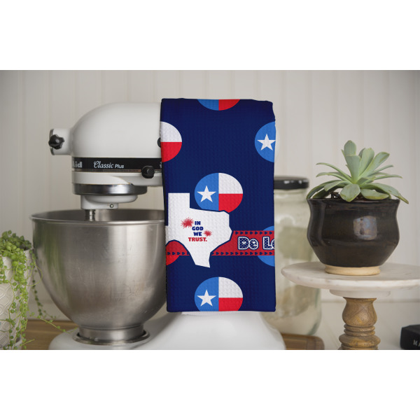 Custom Design - Waffle Weave Towel - Full Color Print - Lifestyle Image