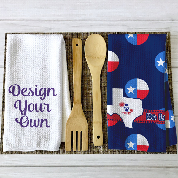 Custom Design - Waffle Weave Towels - 2 Print Styles