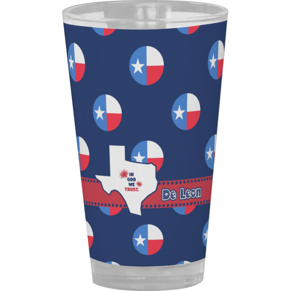 Custom Texas Polka Dots Pint Glass - Full Color (Personalized)