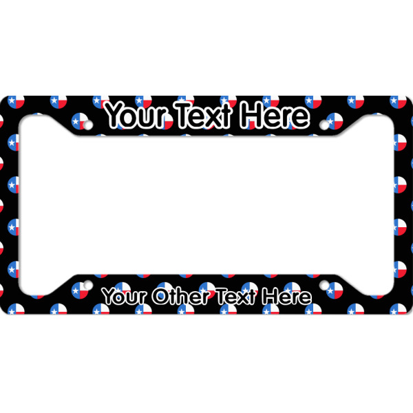 Custom Texas Polka Dots License Plate Frame (Personalized)