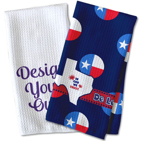 Custom Design - Waffle Weave Towels - Two Print Styles