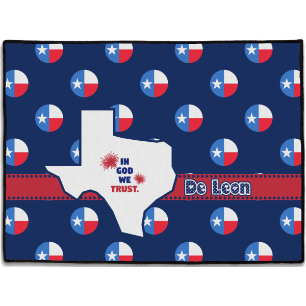 Custom Texas Polka Dots Door Mat (Personalized)