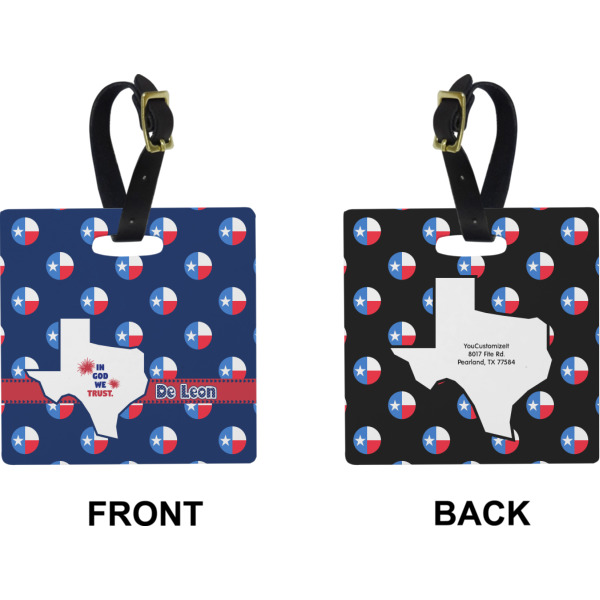 Custom Design - Square Luggage Tag (Front + Back)