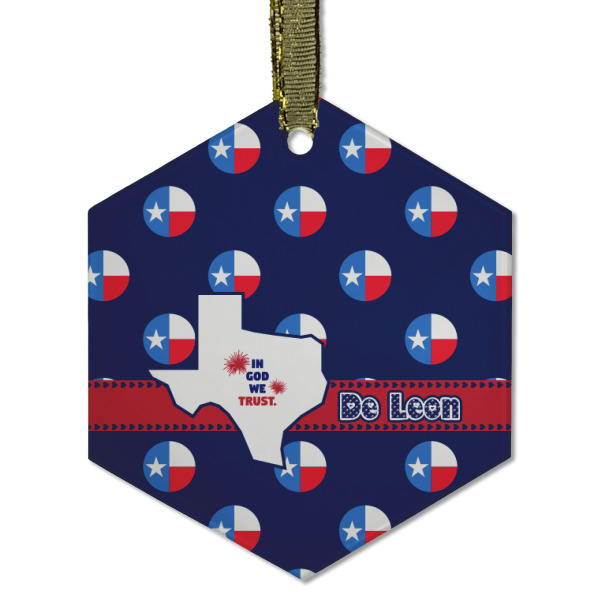 Custom Design - Frosted Glass Ornament - Hexagon