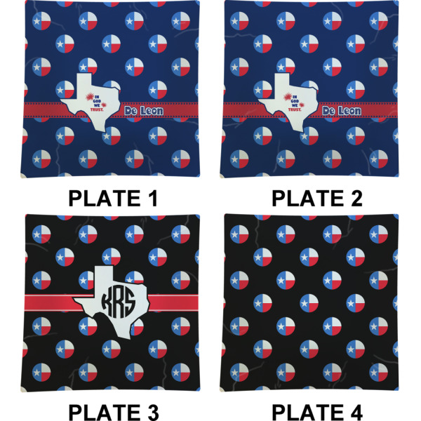 Custom Design - Set of Square Dinner Plates (Approval)