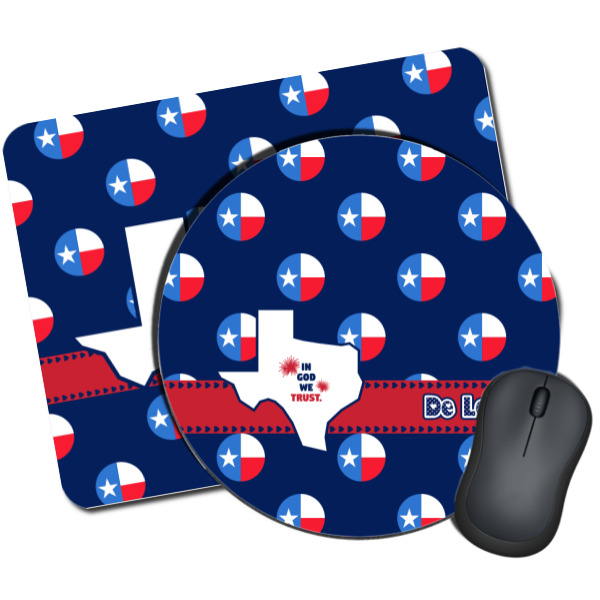 Custom Texas Polka Dots Mouse Pad (Personalized)