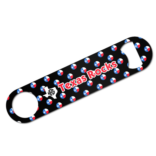 Custom Texas Polka Dots Bar Bottle Opener w/ Monogram