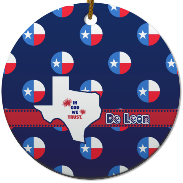 Custom Design - Ceramic Flat Ornament - Circle (Front)