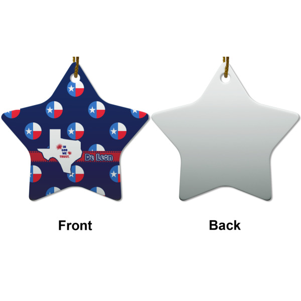 Custom Design - Ceramic Flat Ornament - Star Front & Back (APPROVAL)