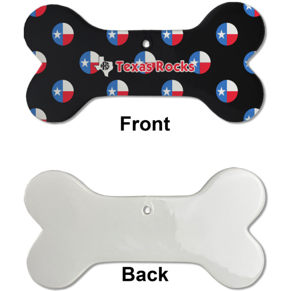 Custom Design - Ceramic Flat Ornament - Bone Front & Back Single Print (APPROVAL)