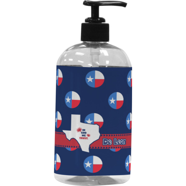 Custom Texas Polka Dots Plastic Soap / Lotion Dispenser (Personalized)