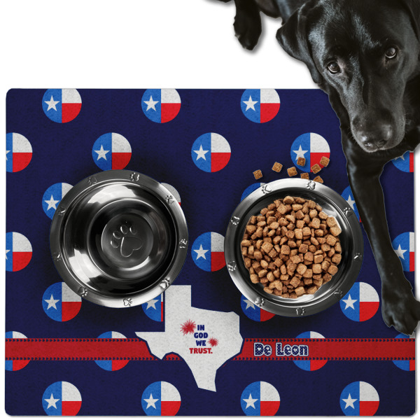 Custom Design - Dog Food Mat - Large LIFESTYLE