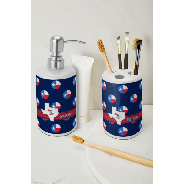 Custom Design - Ceramic Bathroom Accessories - LIFESTYLE (toothbrush holder & soap dispenser)
