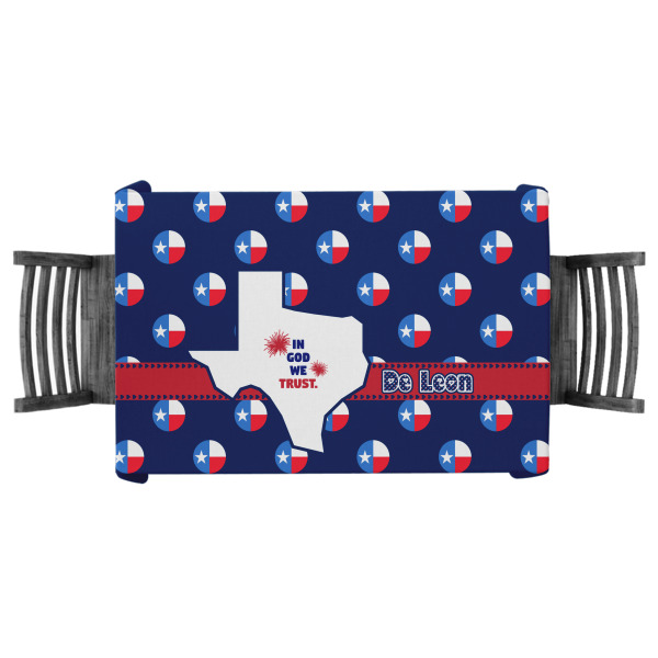 Custom Texas Polka Dots Tablecloth - 58"x58" (Personalized)