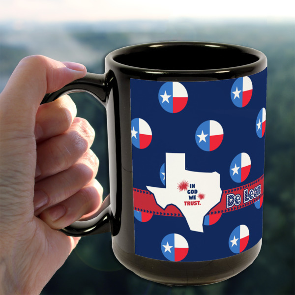 Custom Design - 15oz. Black Mug - Lifestyle