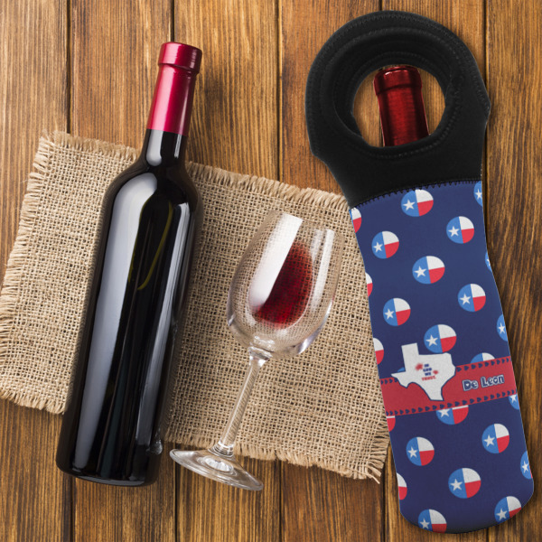 Custom Design - Wine Tote Bag - On Table