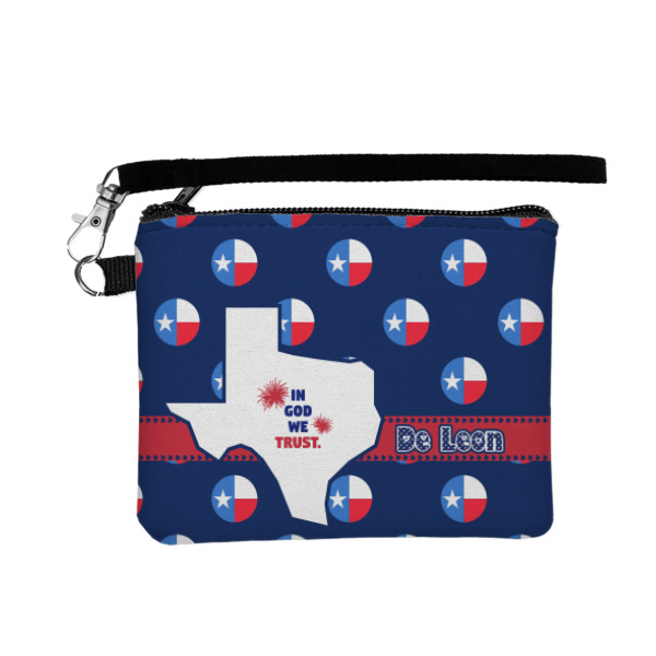 Custom Texas Polka Dots Wristlet ID Case w/ Monogram