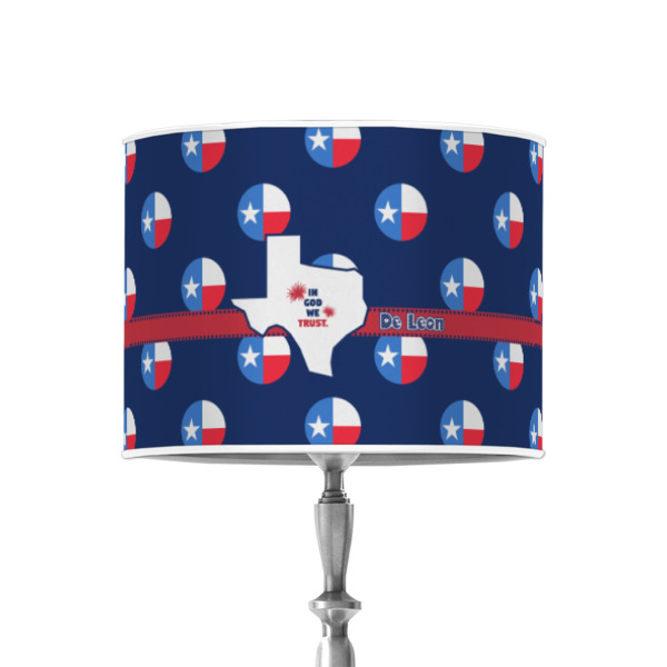 Custom Design - 8" Drum Lampshade - ON STAND (Poly Film)