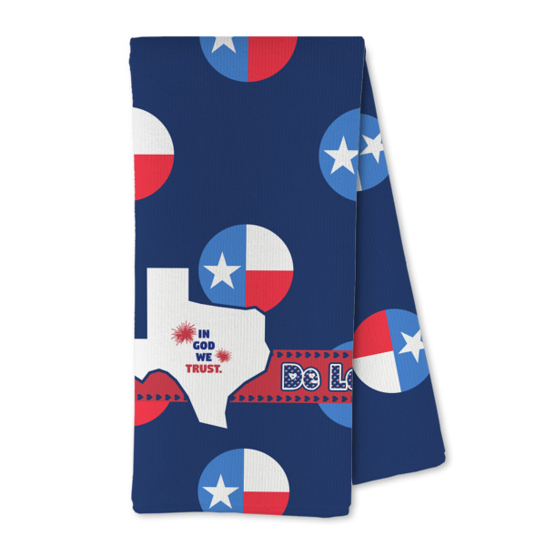 Custom Texas Polka Dots Kitchen Towel - Microfiber (Personalized)