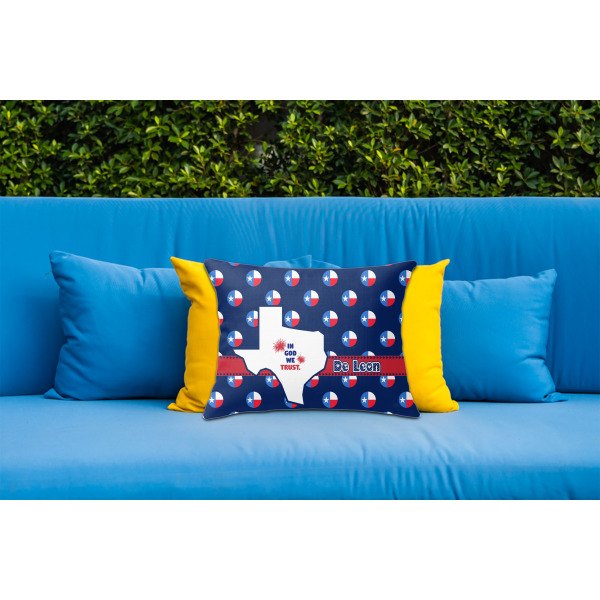 Custom Design - Outdoor Throw Pillow  - LIFESTYLE (Rectangular - 20x14)