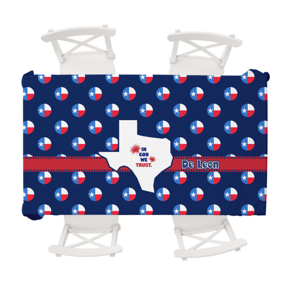 Custom Texas Polka Dots Tablecloth - 58"x102" (Personalized)