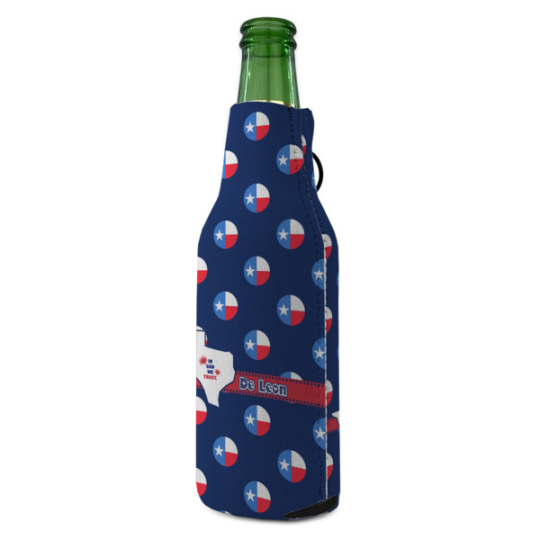 Custom Design - Zipper Bottle Cooler - ANGLE (bottle)