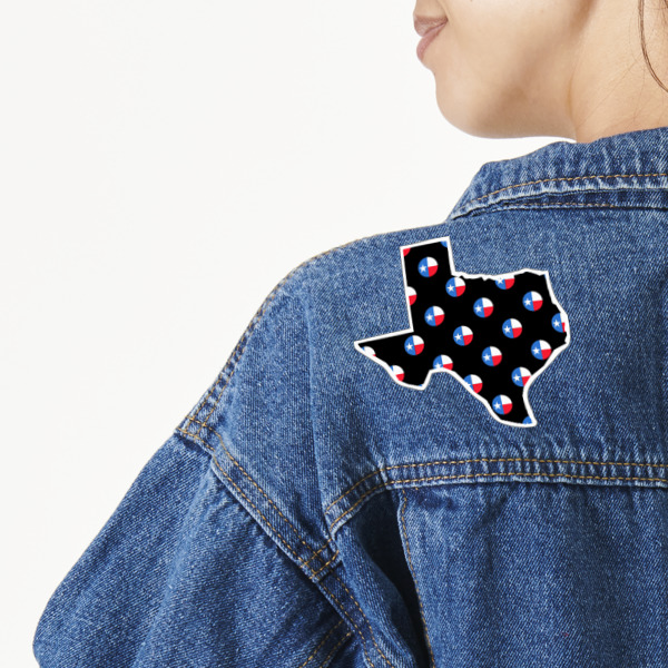 Custom Texas Polka Dots Twill Iron On Patch - Custom Shape