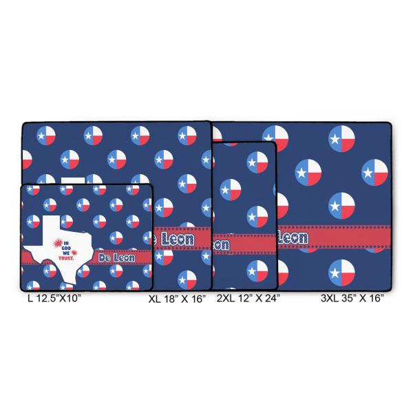 Custom Design - Gaming Mats - Size Chart