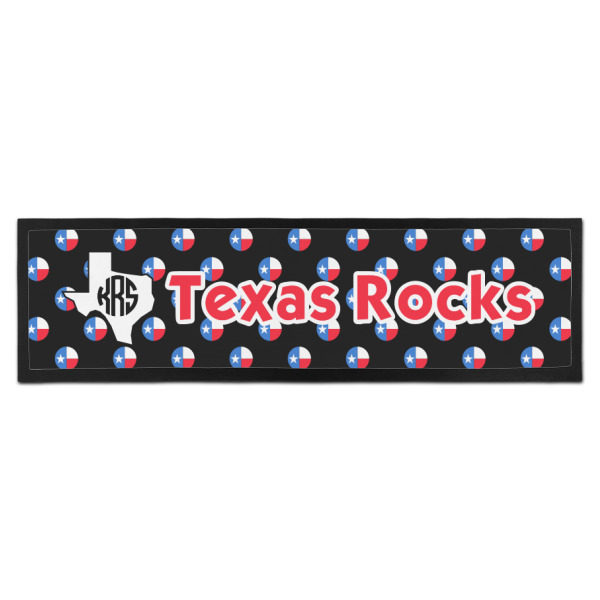 Custom Texas Polka Dots Bar Mat (Personalized)