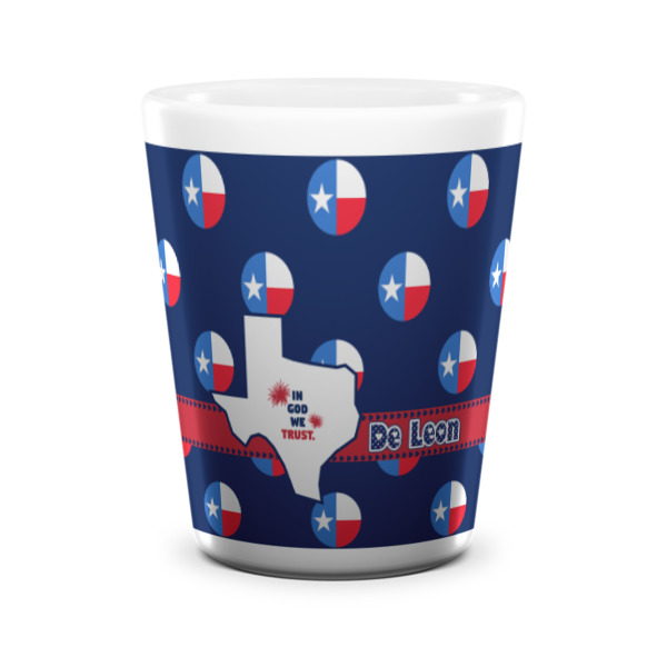 Custom Design - Ceramic Shot Glass - White - Front