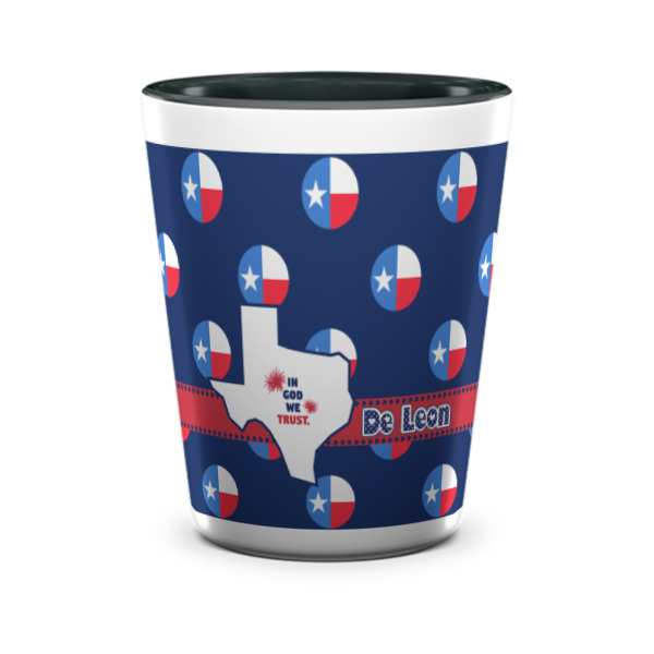 Custom Design - Ceramic Shot Glass - Two Tone - Front