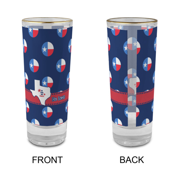 Custom Design - Glass Shot Glass - 2oz - Single - Front & Back