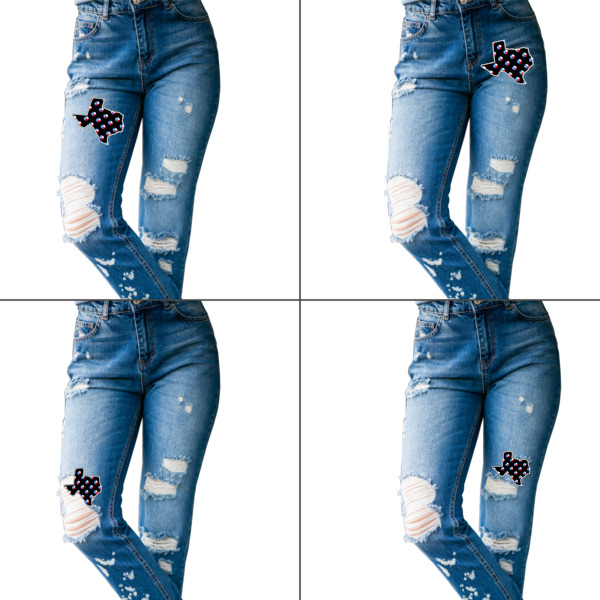 Custom Design - Custom Shape Iron On Patches - L - Set of 4 - Approval