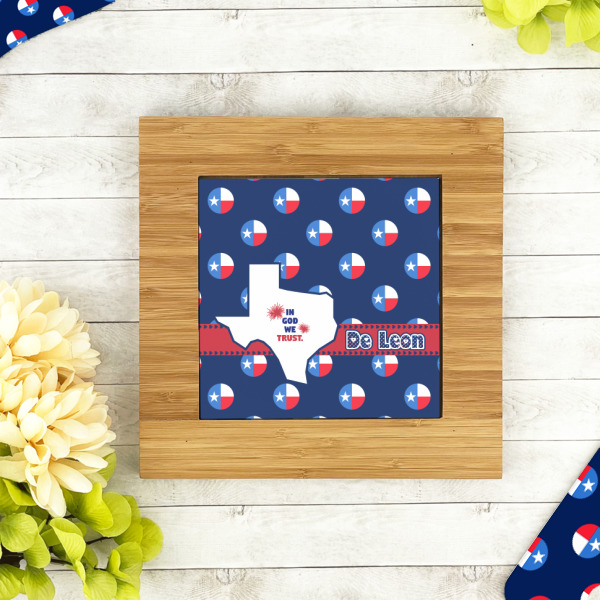 Custom Design - Bamboo Trivet with 6" Tile - LIFESTYLE