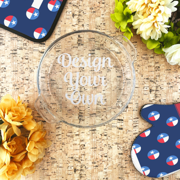 Custom Design - Glass Pie Dish - LIFESTYLE