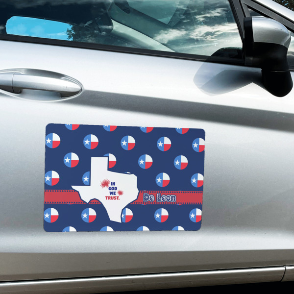 Custom Design - Large Rectangle Car Magnets- In Context