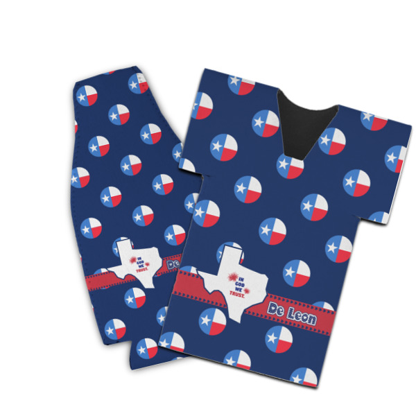 Custom Texas Polka Dots Bottle Cooler (Personalized)