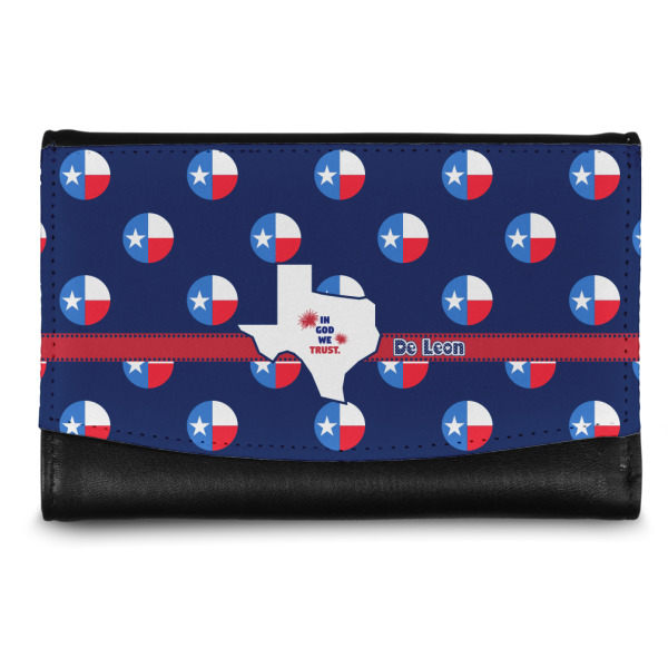 Custom Texas Polka Dots Genuine Leather Women's Wallet - Small (Personalized)