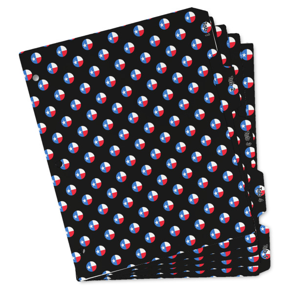 Custom Texas Polka Dots Binder Tab Divider Set (Personalized)