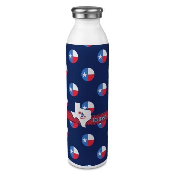 Custom Texas Polka Dots 20oz Stainless Steel Water Bottle - Full Print (Personalized)