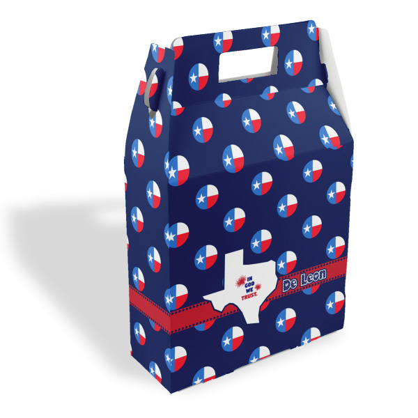 Custom Texas Polka Dots Gable Favor Box (Personalized)
