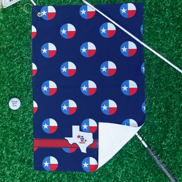 Custom Design - Waffle Weave Golf Towel - In Context