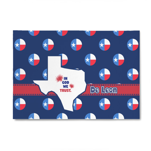 Custom Texas Polka Dots 4' x 6' Patio Rug (Personalized)