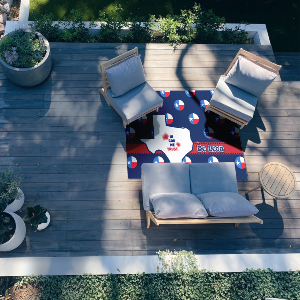 Custom Design - 5'x7' Patio Rug - In context