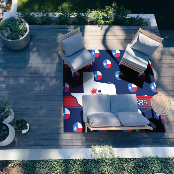 Custom Design - 8'x10' Patio Rug - In context