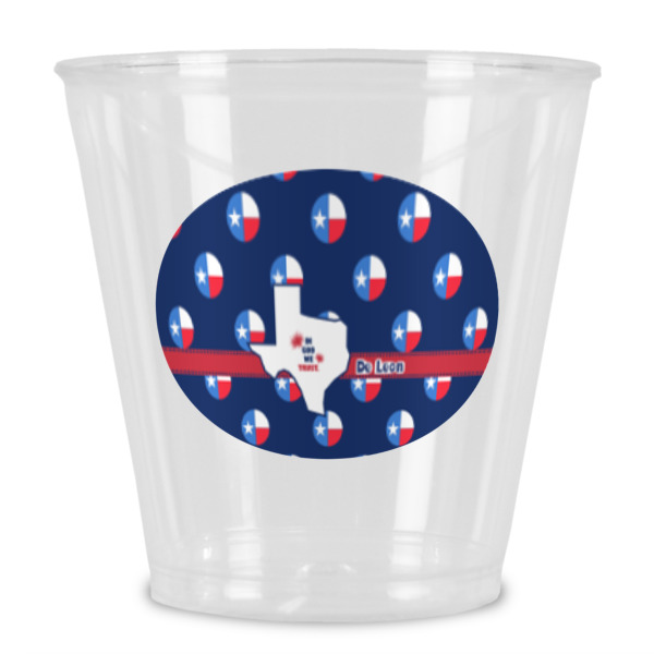 Custom Texas Polka Dots Plastic Shot Glass (Personalized)