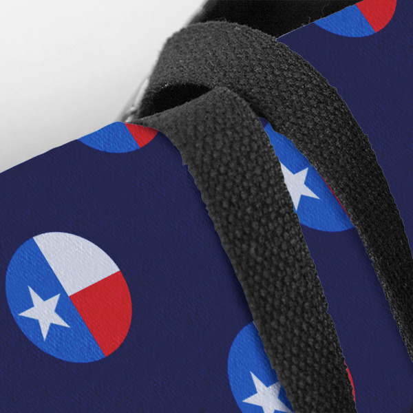 Custom Design - Closeup of Tote w/Black Handles