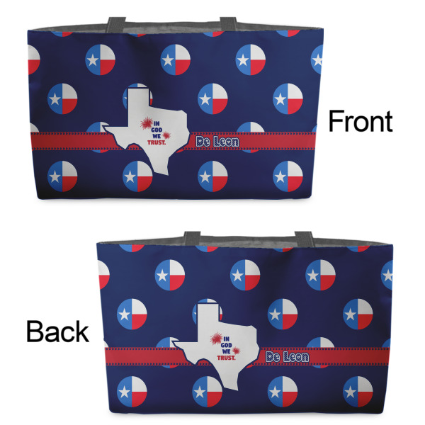 Custom Design - Tote w/Black Handles - Front & Back Views