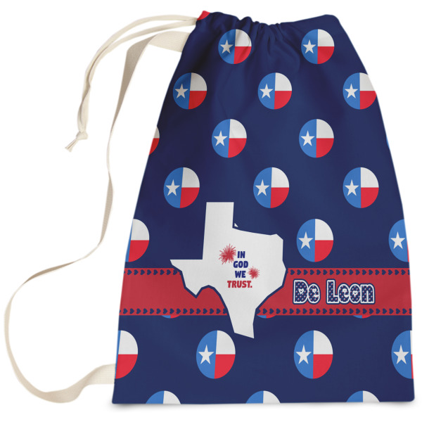 Custom Texas Polka Dots Laundry Bag (Personalized)